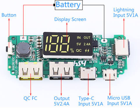 ماژول پاور بانک دو خروجی با نمایشگر H961-U