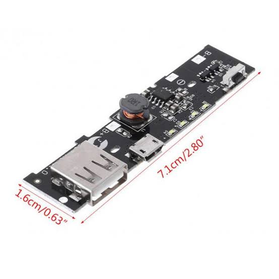 ماژول ساخت پاور بانک دارای خروجی 5V 2.1A USB مناسب برای کیس های XiaoMi