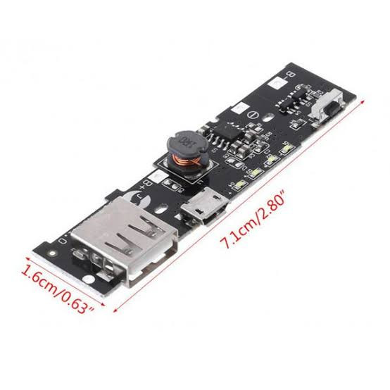 ماژول ساخت پاور بانک دارای خروجی 5V 2.1A USB مناسب برای کیس های XiaoMi